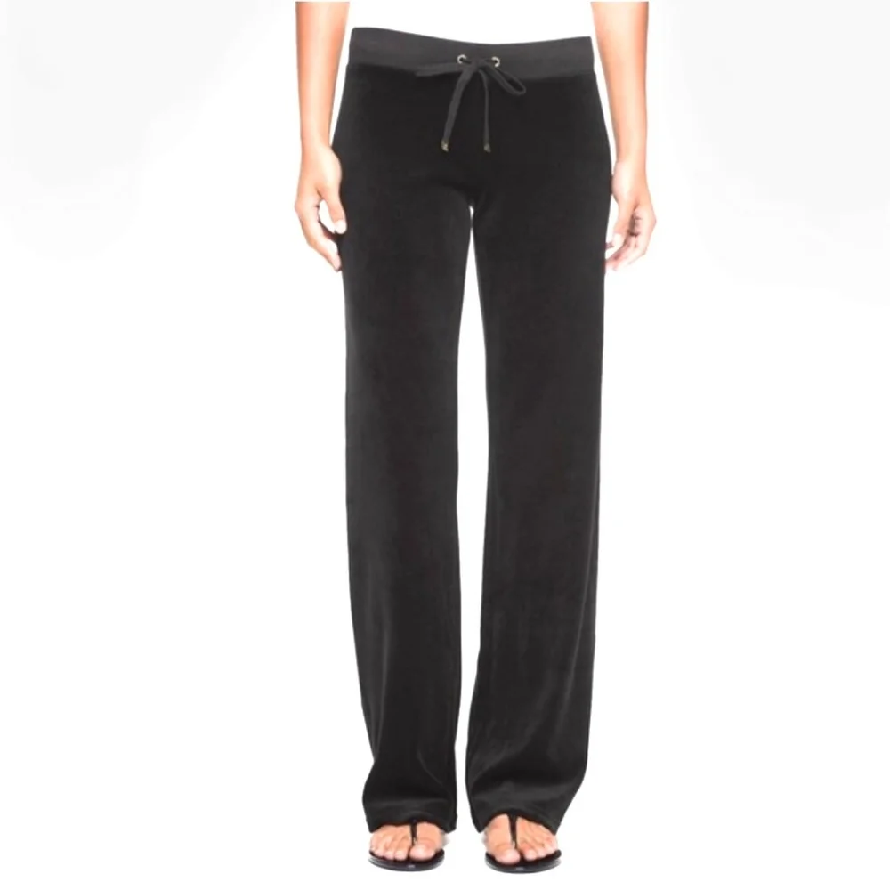 Juicy Couture Black Terrycloth Sweat Pants